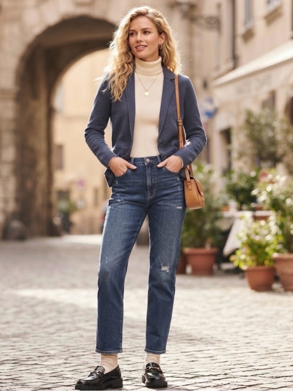 Talbots wool knitted jacket
